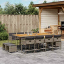 11-Delige Tuinset Met Kussens Poly Rattan