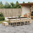 11-Delige Tuinset Met Kussens Poly Rattan