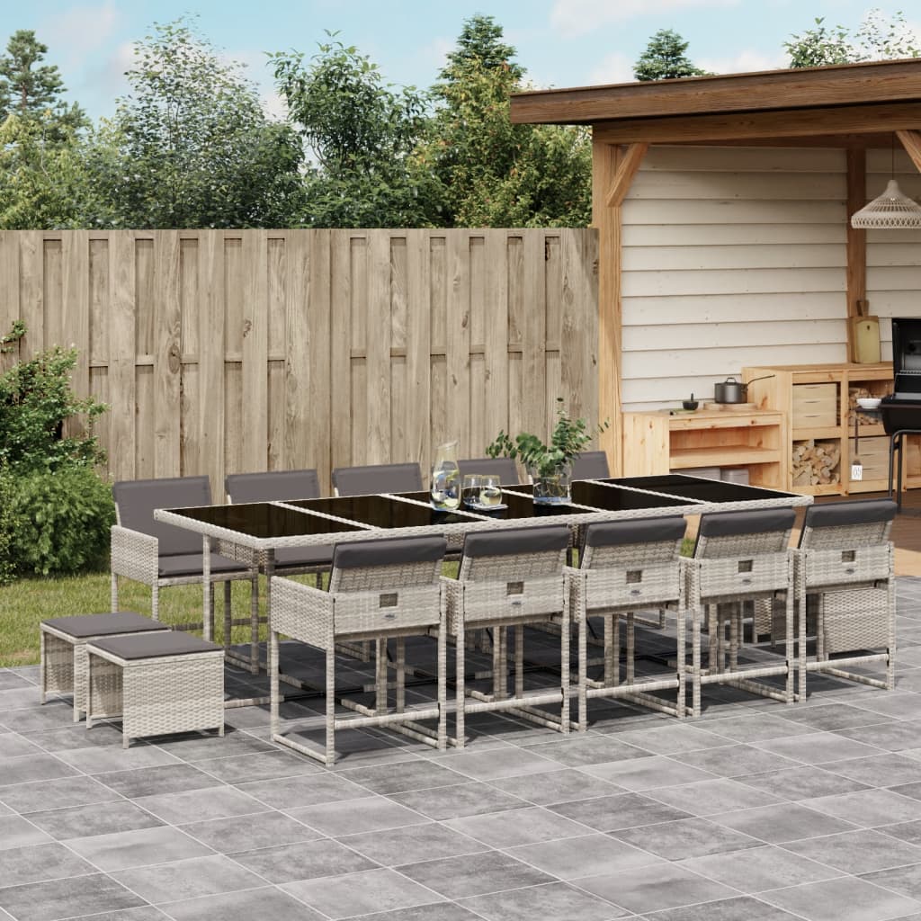11-Delige Tuinset Met Kussens Poly Rattan