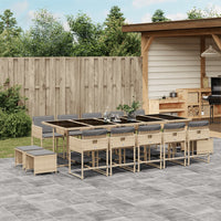 11-Delige Tuinset Met Kussens Poly Rattan