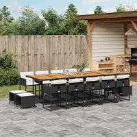 11-Delige Tuinset Met Kussens Poly Rattan
