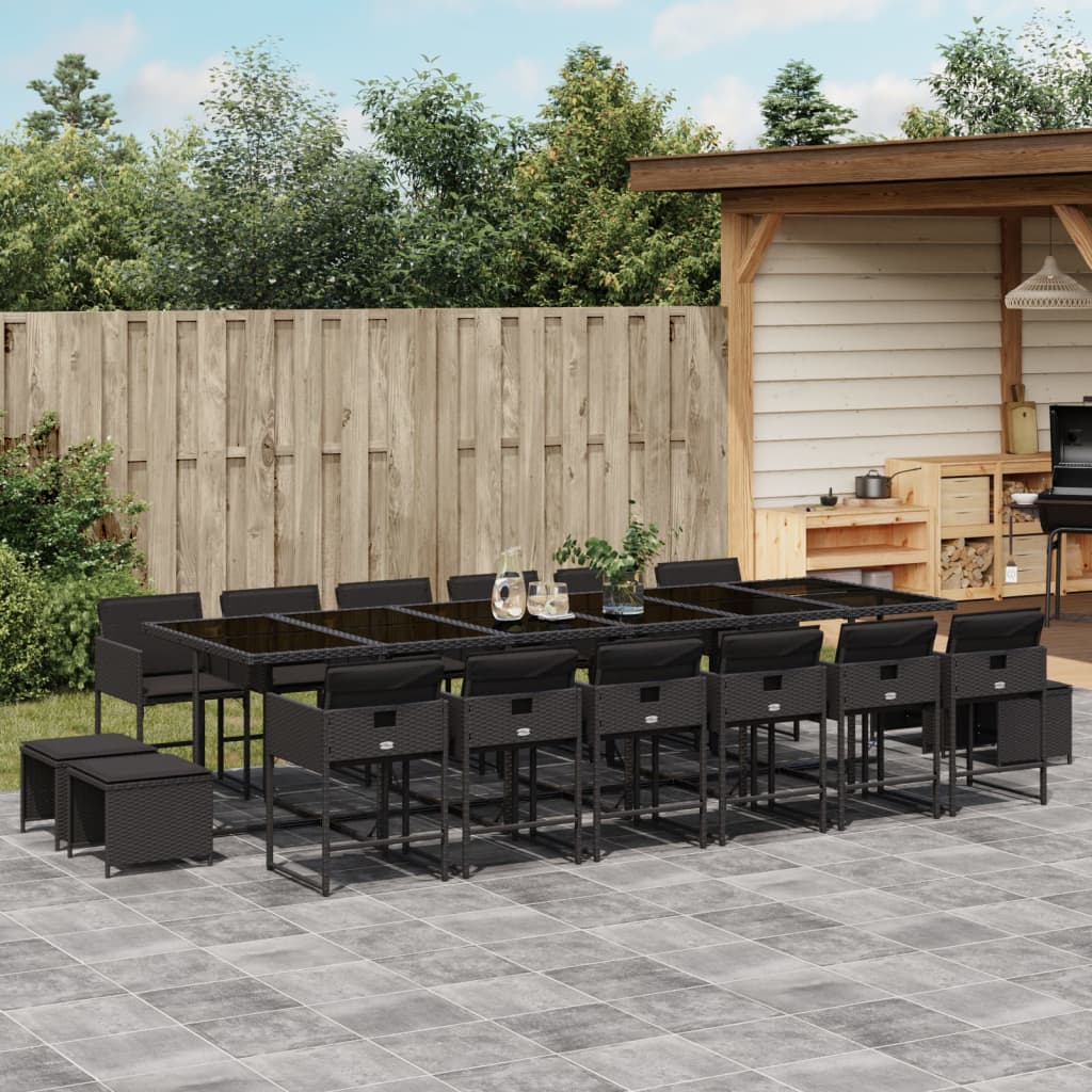 11-Delige Tuinset Met Kussens Poly Rattan