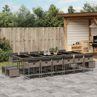 11-Delige Tuinset Met Kussens Poly Rattan