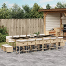 11-Delige Tuinset Met Kussens Poly Rattan