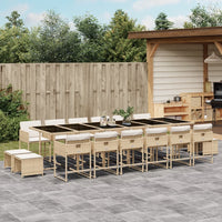 11-Delige Tuinset Met Kussens Poly Rattan