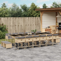 11-Delige Tuinset Met Kussens Poly Rattan