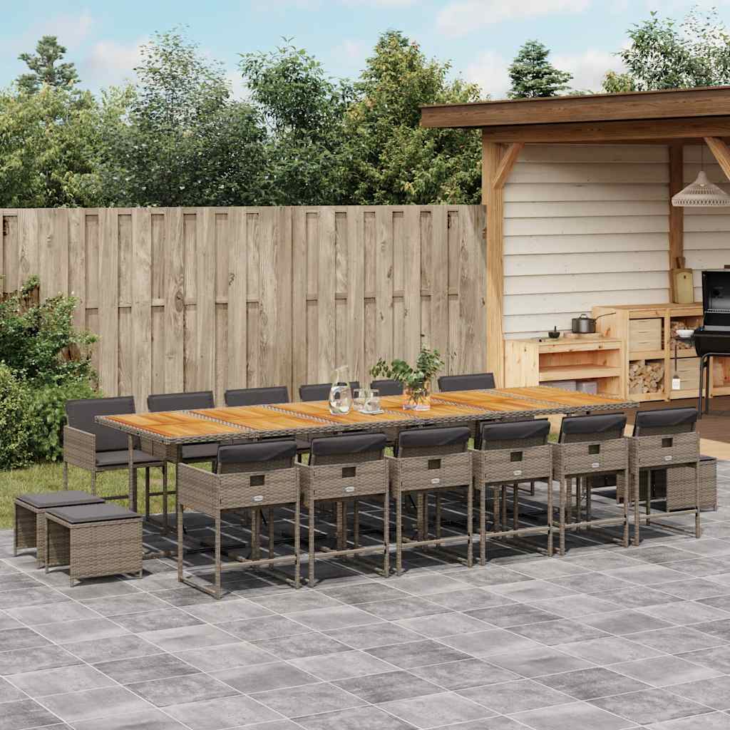 11-Delige Tuinset Met Kussens Poly Rattan