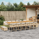 11-Delige Tuinset Met Kussens Poly Rattan