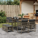 11-Delige Tuinset Met Kussens Poly Rattan