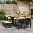 11-Delige Tuinset Met Kussens Poly Rattan