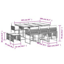 11-Delige Tuinset Met Kussens Poly Rattan