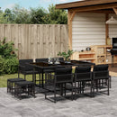 11-Delige Tuinset Met Kussens Poly Rattan