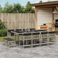 11-Delige Tuinset Met Kussens Poly Rattan