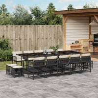 11-Delige Tuinset Met Kussens Poly Rattan