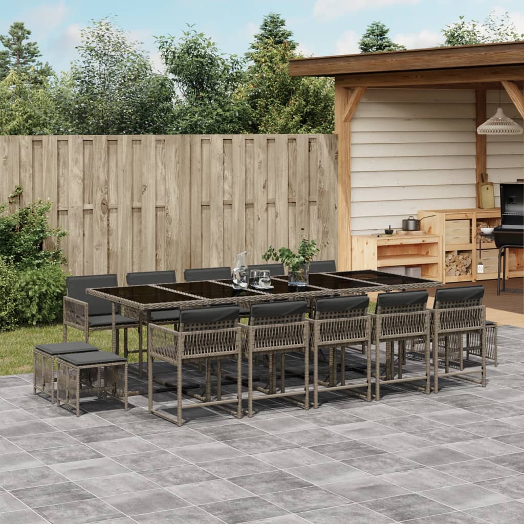11-Delige Tuinset Met Kussens Poly Rattan