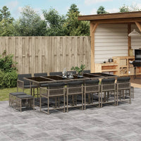 11-Delige Tuinset Met Kussens Poly Rattan