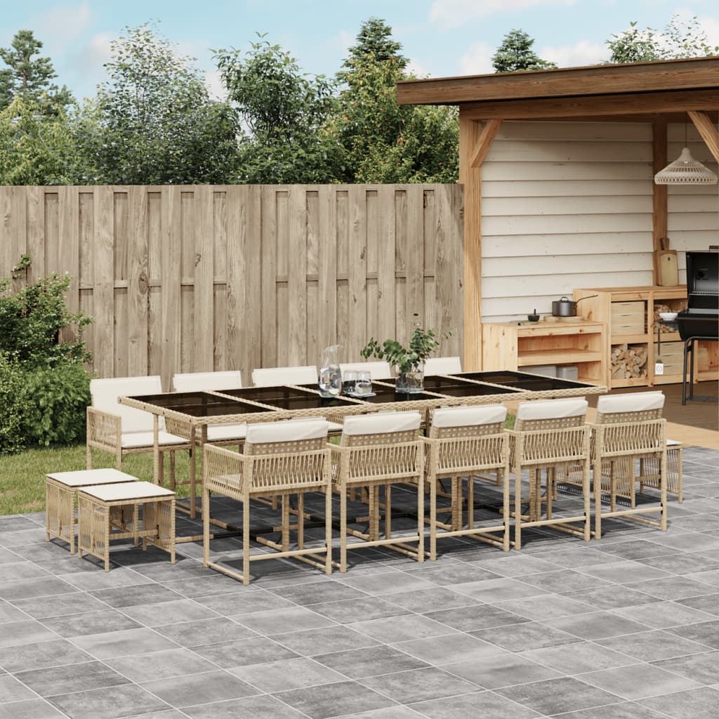 11-Delige Tuinset Met Kussens Poly Rattan