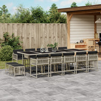 11-Delige Tuinset Met Kussens Poly Rattan