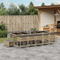 11-Delige Tuinset Met Kussens Poly Rattan