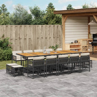 11-Delige Tuinset Met Kussens Poly Rattan
