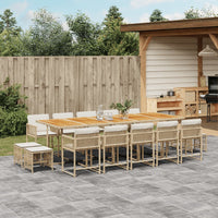 11-Delige Tuinset Met Kussens Poly Rattan