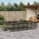 11-Delige Tuinset Met Kussens Poly Rattan