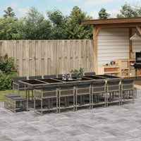 11-Delige Tuinset Met Kussens Poly Rattan