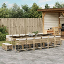 11-Delige Tuinset Met Kussens Poly Rattan