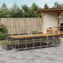 11-Delige Tuinset Met Kussens Poly Rattan