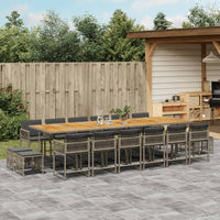 11-Delige Tuinset Met Kussens Poly Rattan