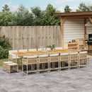 11-Delige Tuinset Met Kussens Poly Rattan