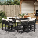 11-Delige Tuinset Met Kussens Poly Rattan
