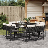 11-Delige Tuinset Met Kussens Poly Rattan