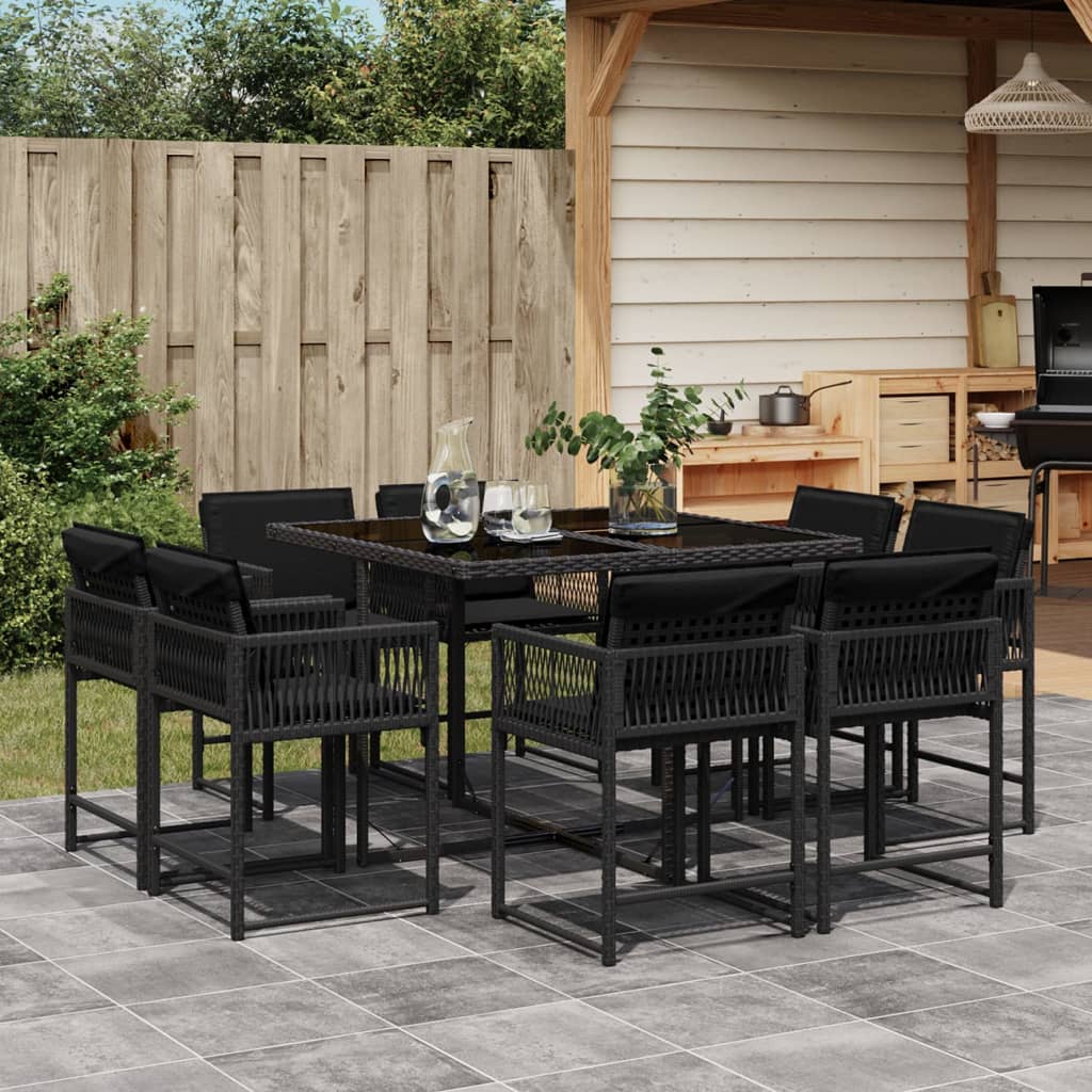 11-Delige Tuinset Met Kussens Poly Rattan