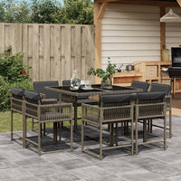 11-Delige Tuinset Met Kussens Poly Rattan
