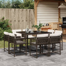 11-Delige Tuinset Met Kussens Poly Rattan