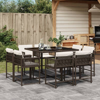 11-Delige Tuinset Met Kussens Poly Rattan
