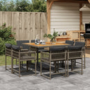11-Delige Tuinset Met Kussens Poly Rattan