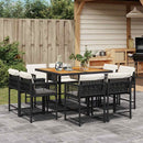 11-Delige Tuinset Met Kussens Poly Rattan