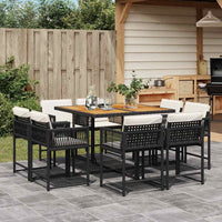 11-Delige Tuinset Met Kussens Poly Rattan