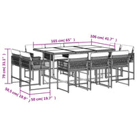 11-Delige Tuinset Met Kussens Poly Rattan