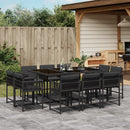 11-Delige Tuinset Met Kussens Poly Rattan