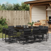 11-Delige Tuinset Met Kussens Poly Rattan