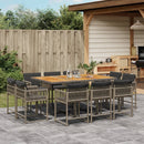 11-Delige Tuinset Met Kussens Poly Rattan