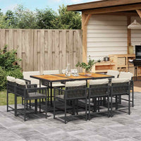 11-Delige Tuinset Met Kussens Poly Rattan