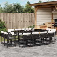 11-Delige Tuinset Met Kussens Poly Rattan