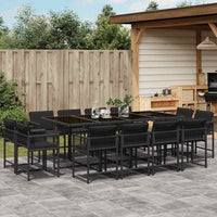 11-Delige Tuinset Met Kussens Poly Rattan