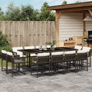 11-Delige Tuinset Met Kussens Poly Rattan