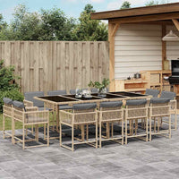 11-Delige Tuinset Met Kussens Poly Rattan