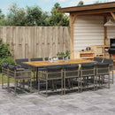 11-Delige Tuinset Met Kussens Poly Rattan